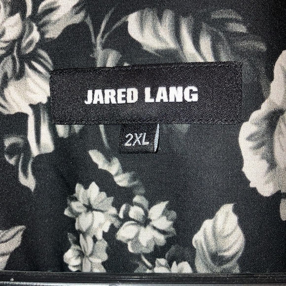 Jared Lang black and grey floral shirt 2XL - Picture 2 of 3